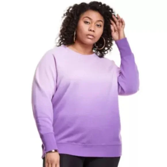 Champion Tops Plus Size Champion Powerblend Ombre Crewneck